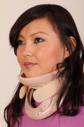 Mei-Li in Humane restraints and neck brace (plus video)